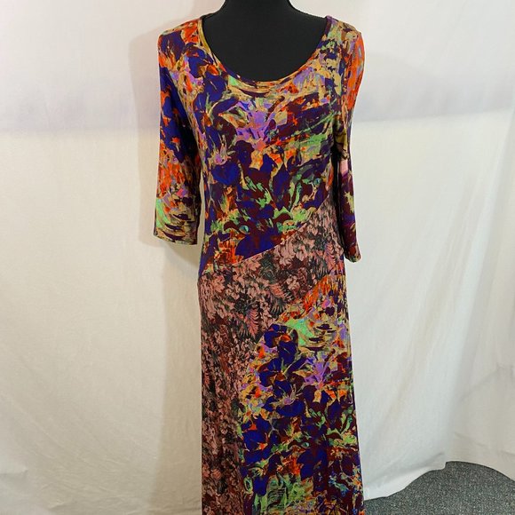 Soft Surroundings Dresses & Skirts - SOLD Soft Surroundings Beautiful Estelle 3/4 Sleeve Graphic Print Maxi Dress